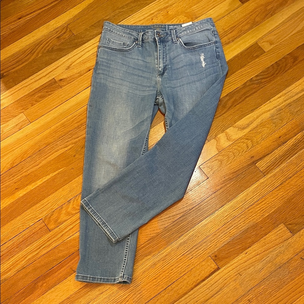 RIDERS BY LEE Ladies Modern Mid-Rise Crop Coastal Country Cowgirl Urban Jeans
